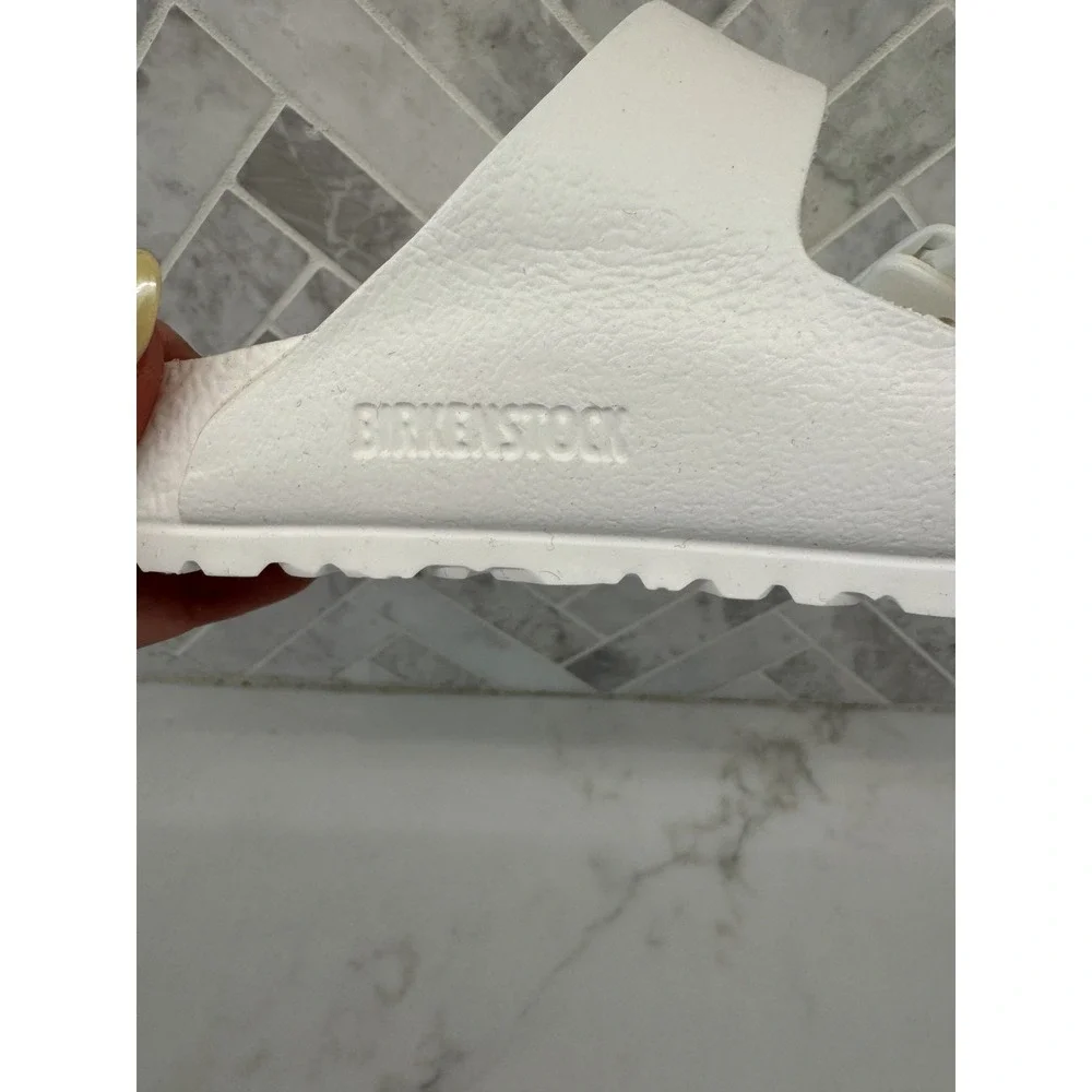 Birkenstock‎ Arizona EVA Sandals Kids Youth Size 9 27 White Double Strap Slides